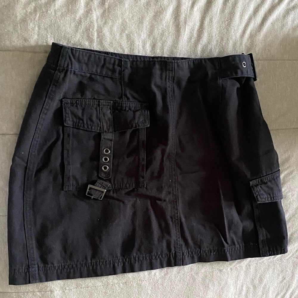 Black mini skirt